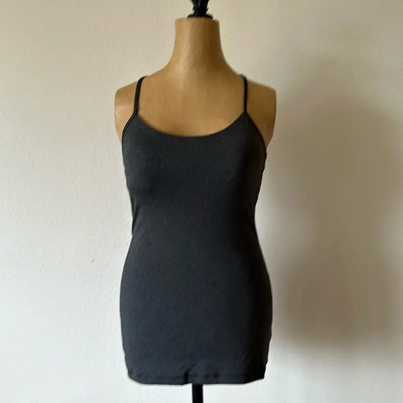 Lululemon 4 Power Pose Tank Light Support for A/B Cup Heathered Blck great cond - Picture 3 of 10